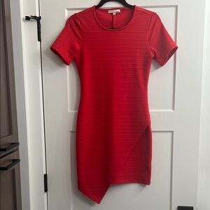 June & Hudson/Nordstrom Bodycon Elegant Red Short Sleeve Dress